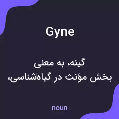معنی gyne به فارسی معنی gyne به فارسی