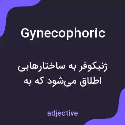 معنی gynecophoric به فارسی معنی gynecophoric به فارسی