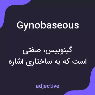 معنی gynobaseous به فارسی معنی gynobaseous به فارسی