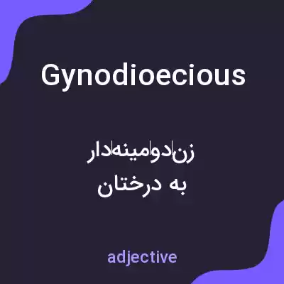 معنی gynodioecious به فارسی معنی gynodioecious به فارسی
