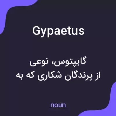 معنی gypaetus به فارسی معنی gypaetus به فارسی