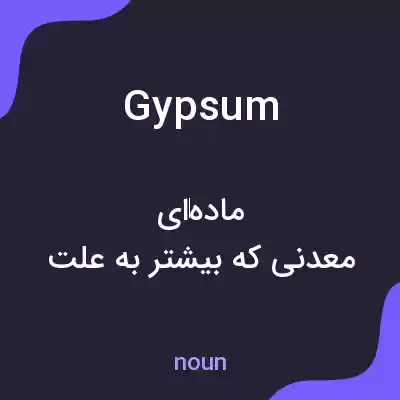 معنی gypsum به فارسی معنی gypsum به فارسی