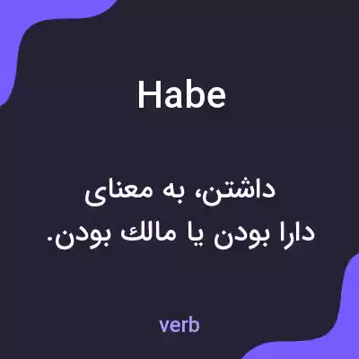 معنی habe به فارسی معنی habe به فارسی