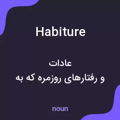 معنی habiture به فارسی معنی habiture به فارسی