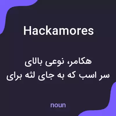 معنی hackamores به فارسی معنی hackamores به فارسی