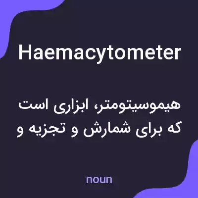معنی haemacytometer به فارسی معنی haemacytometer به فارسی