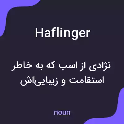 معنی haflinger به فارسی معنی haflinger به فارسی