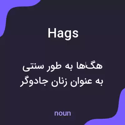 معنی hags به فارسی معنی hags به فارسی