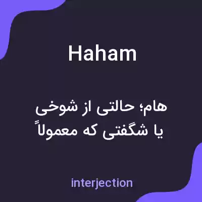 معنی haham به فارسی معنی haham به فارسی