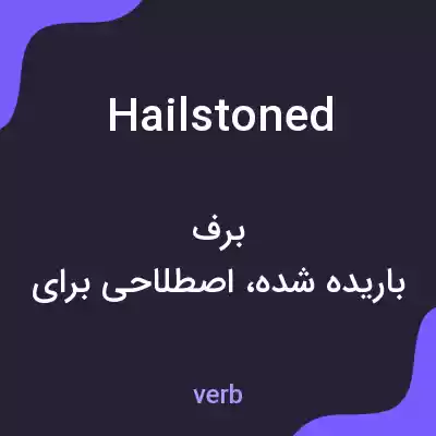 معنی hailstoned به فارسی معنی hailstoned به فارسی