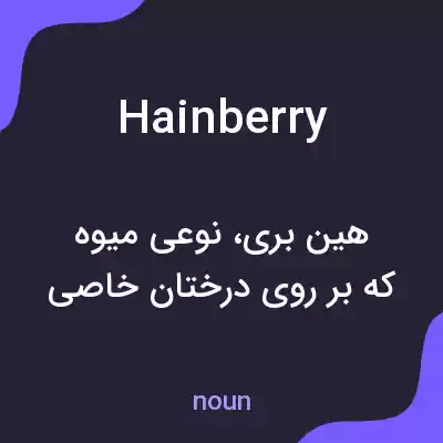 معنی hainberry به فارسی معنی hainberry به فارسی