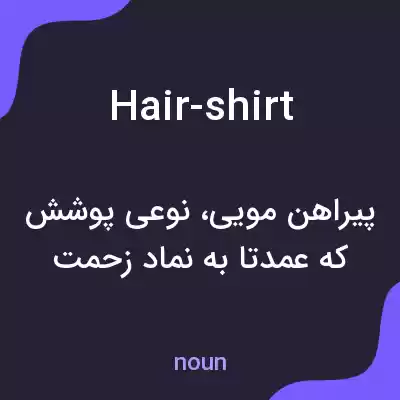 معنی hair-shirt به فارسی معنی hair-shirt به فارسی
