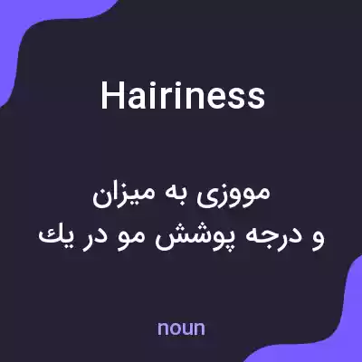 معنی hairiness به فارسی معنی hairiness به فارسی