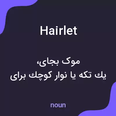 معنی hairlet به فارسی معنی hairlet به فارسی