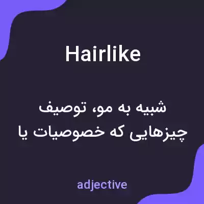 معنی hairlike به فارسی معنی hairlike به فارسی