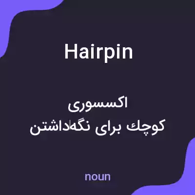 معنی hairpin به فارسی معنی hairpin به فارسی