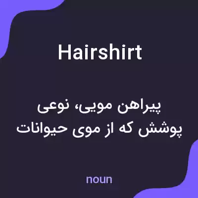 معنی hairshirt به فارسی معنی hairshirt به فارسی