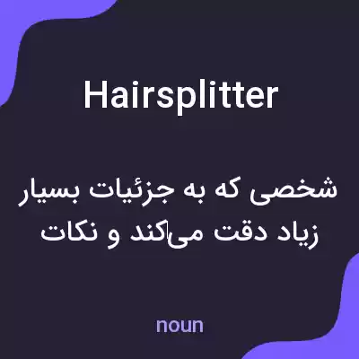 معنی hairsplitter به فارسی معنی hairsplitter به فارسی
