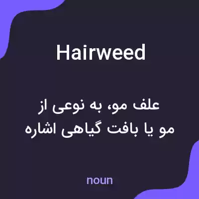 معنی hairweed به فارسی معنی hairweed به فارسی