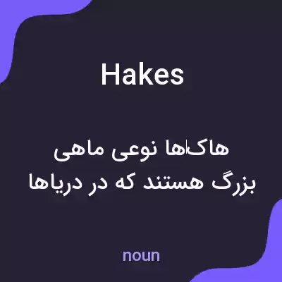 معنی hakes به فارسی معنی hakes به فارسی