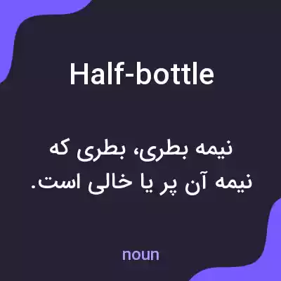 معنی half-bottle به فارسی معنی half-bottle به فارسی