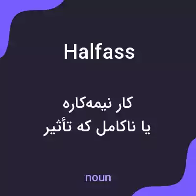 معنی halfass به فارسی معنی halfass به فارسی