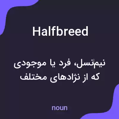 معنی halfbreed به فارسی