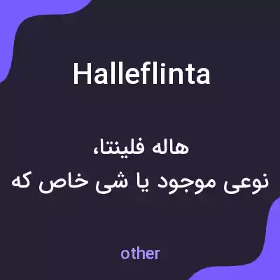 معنی halleflinta به فارسی معنی halleflinta به فارسی