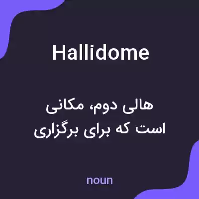 معنی hallidome به فارسی