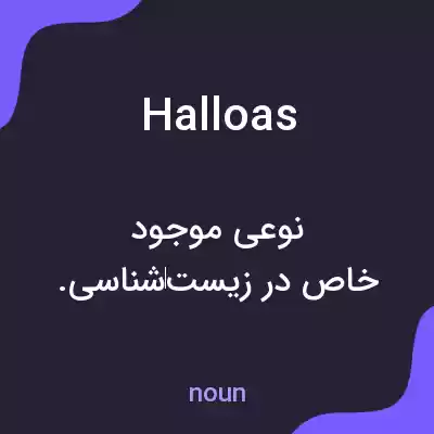 معنی halloas به فارسی