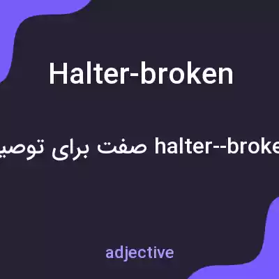 معنی halter-broken به فارسی معنی halter-broken به فارسی