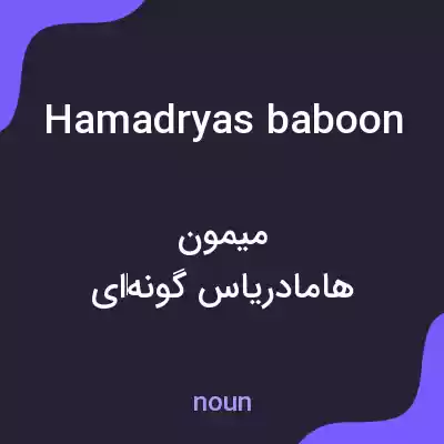 معنی hamadryas baboon به فارسی معنی hamadryas baboon به فارسی