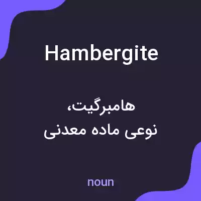 معنی hambergite به فارسی معنی hambergite به فارسی