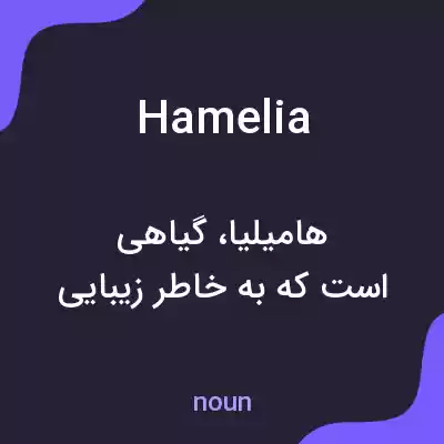 معنی hamelia به فارسی معنی hamelia به فارسی
