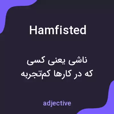 معنی hamfisted به فارسی