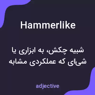 معنی hammerlike به فارسی معنی hammerlike به فارسی