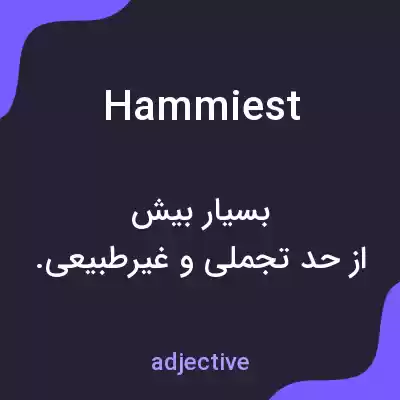معنی hammiest به فارسی معنی hammiest به فارسی