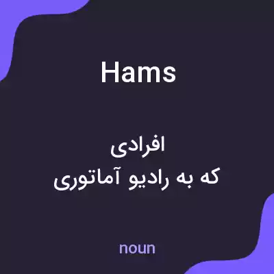 معنی hams به فارسی معنی hams به فارسی
