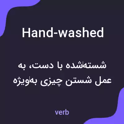معنی hand-washed به فارسی معنی hand-washed به فارسی