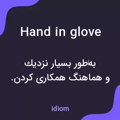 معنی hand in glove به فارسی معنی hand in glove به فارسی