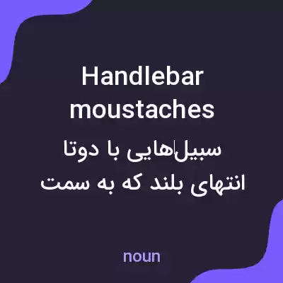 معنی handlebar moustaches به فارسی معنی handlebar moustaches به فارسی