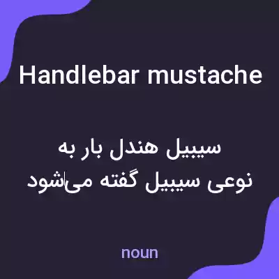 معنی handlebar mustache به فارسی معنی handlebar mustache به فارسی