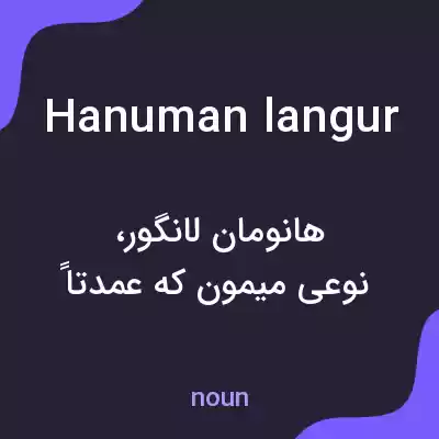 معنی hanuman langur به فارسی معنی hanuman langur به فارسی