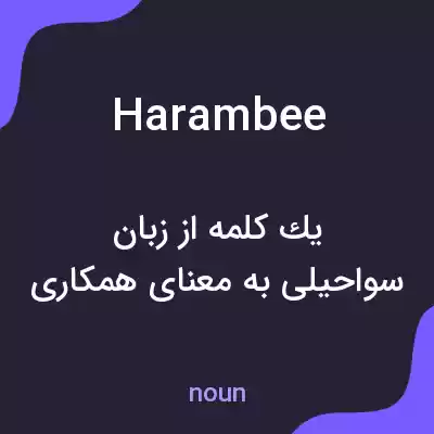 معنی harambee به فارسی معنی harambee به فارسی
