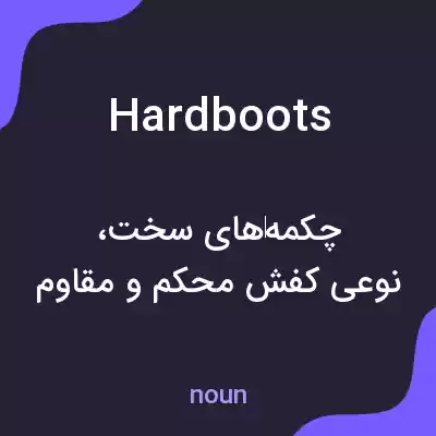 معنی hardboots به فارسی