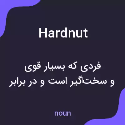 معنی hard nut به فارسی معنی hard nut به فارسی