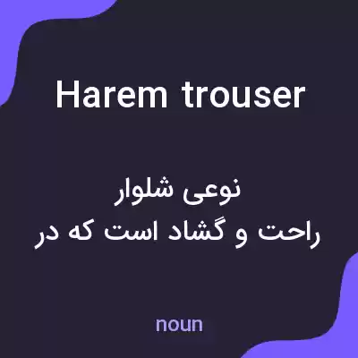 معنی harem trouser به فارسی معنی harem trouser به فارسی