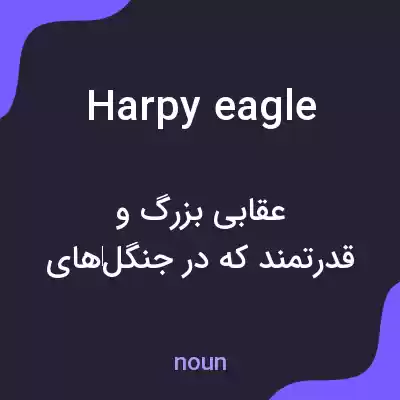 معنی harpy eagle به فارسی معنی harpy eagle به فارسی