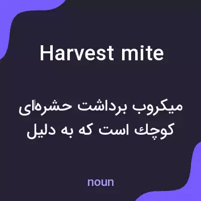 معنی harvest mite به فارسی معنی harvest mite به فارسی