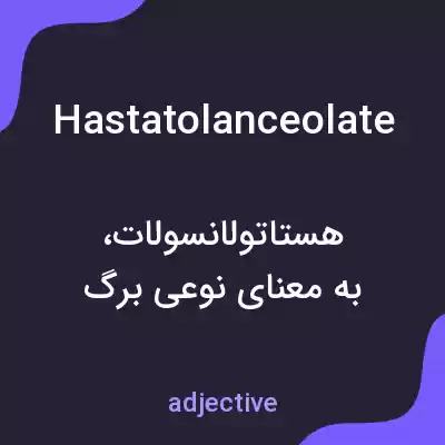 معنی hastatolanceolate به فارسی معنی hastatolanceolate به فارسی